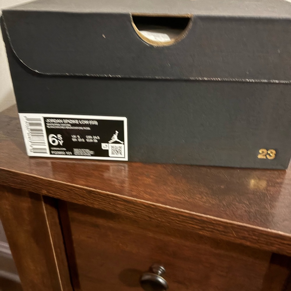 Jordan Black and Gold Shoe Box